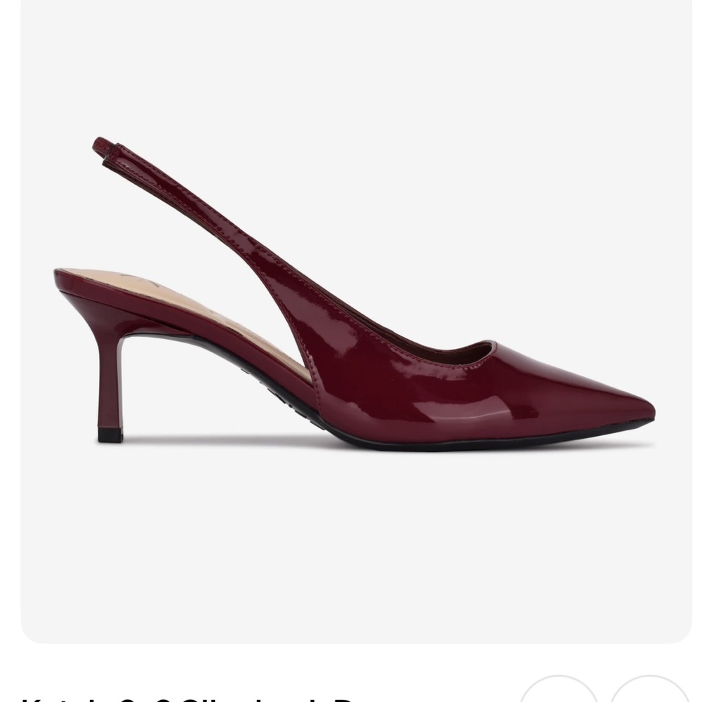 NINE WEST burgundy slingback pumps